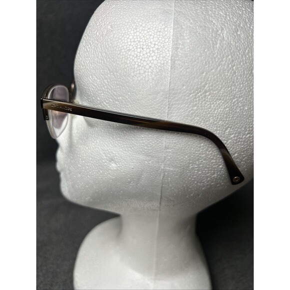 Coach Eyeglasses Frames HC5047 Evie Half Rim Satin Dark Brown 50-17-135.     G26 - Picture 4 of 9